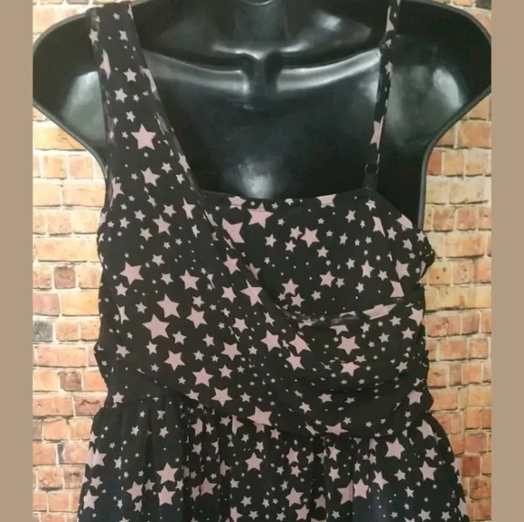 American Rag Cie Tank Top Black Chiffon Wrap Tank - Picture 5 of 6